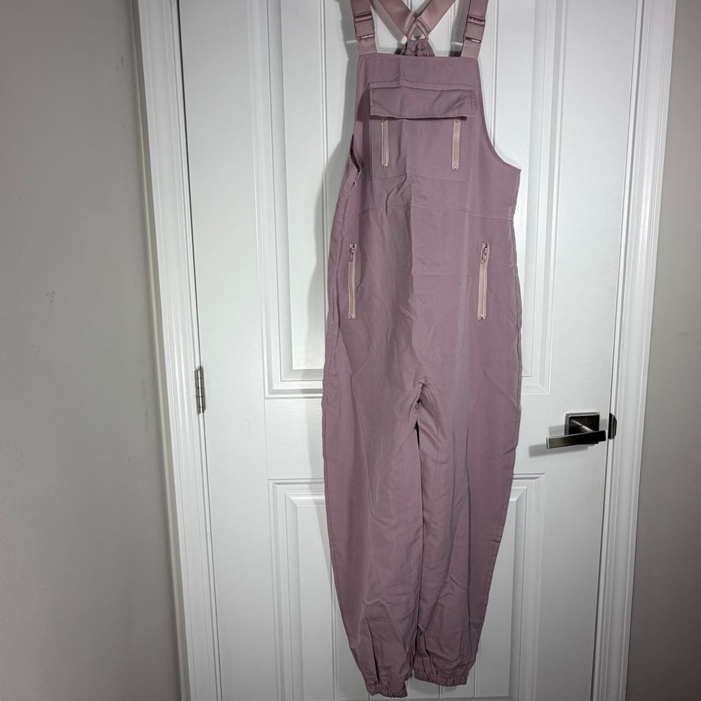 Mauve Pink Utility Cargo Overalls Jogger Leg Bib Dungarees Small